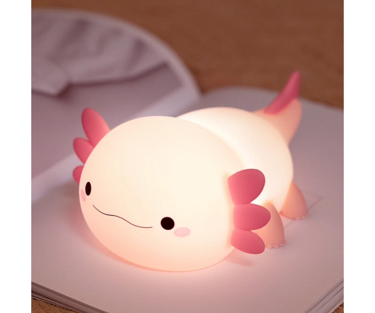 Luce Notturna LED Axolotl Rosa