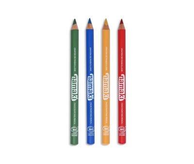 4 Matite Fini Trucco Namaki Rosso-Giallo-Verde-Azzurro