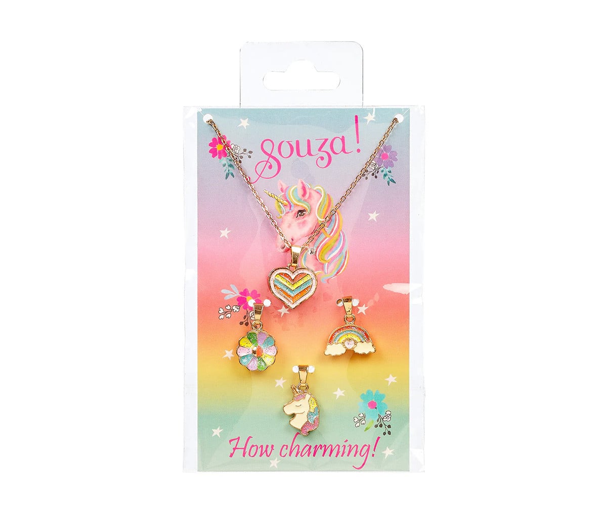 Heart Necklace + 3 Charms