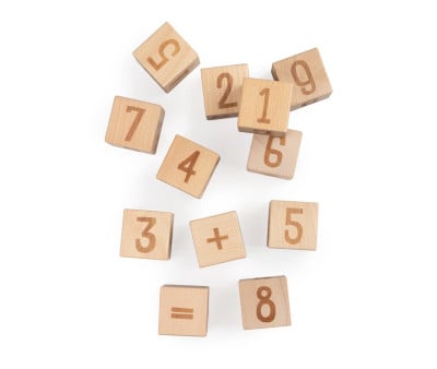 12 Blocs de Chiffres Wooden