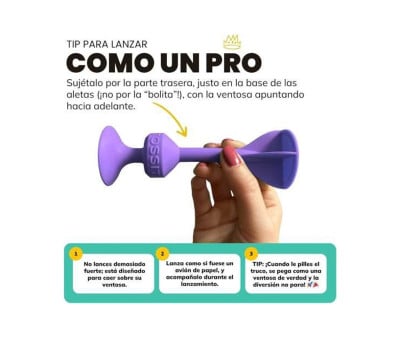 Set de 3 Fléchettes en Silicone avec Ventouse Lavander