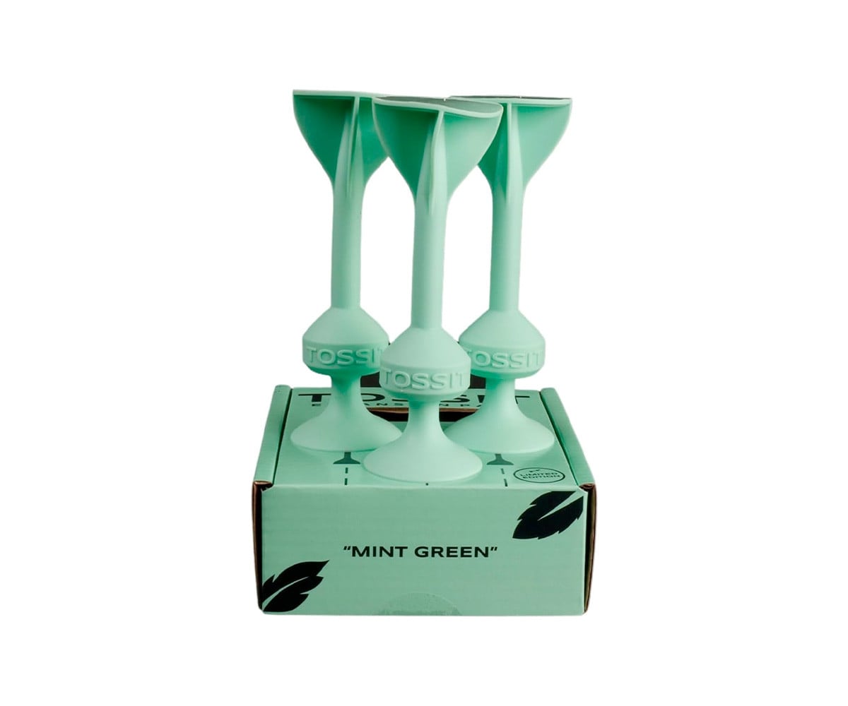 Set 3 Dardi in Silicone con Ventosa Mint Green