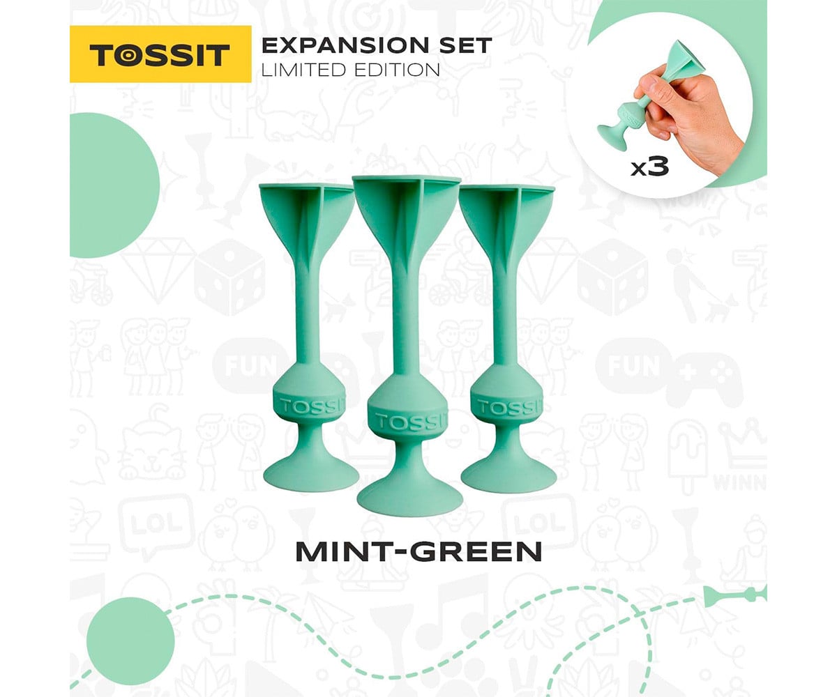 Set 3 Dardi in Silicone con Ventosa Mint Green