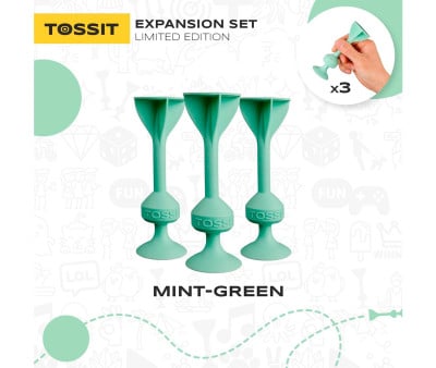 Set 3 Dardi in Silicone con Ventosa Mint Green