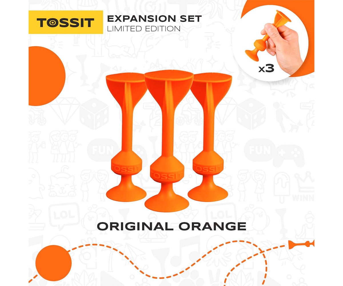 Set de 3 Dardos de Silicona con Ventosa Orange