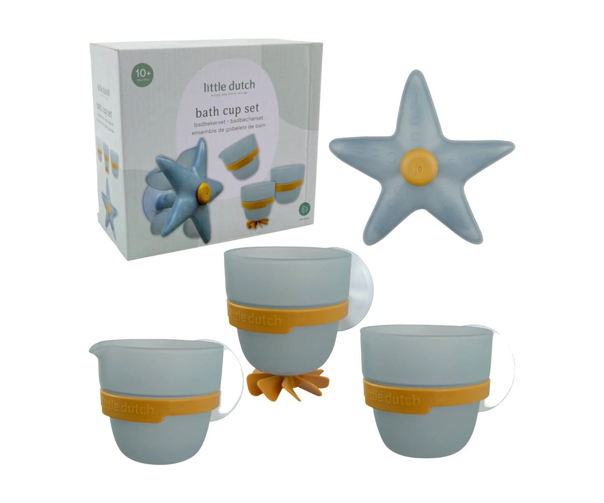 Juego de Baño Tazas y Estrella Azul