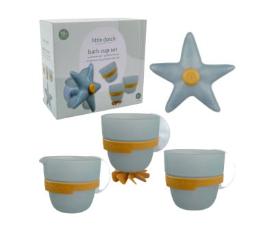 Juego de Baño Tazas y Estrella Azul