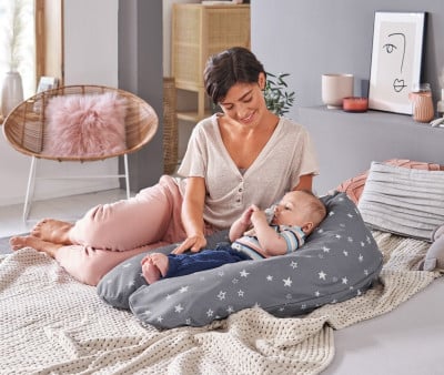 Cushion for Nursing and Maternity The Original Theraline Blue-Grey