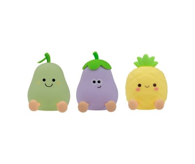 3 Lámparas Nocturas LED RGB Frutas