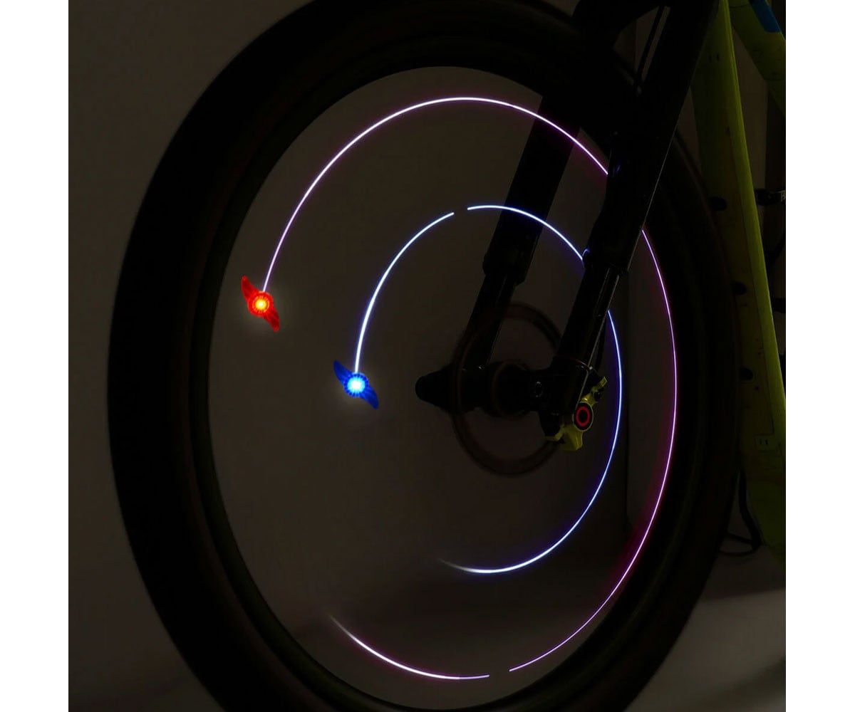 Conjunto de 2 luzes LED para rádios de bicicletas espaciais