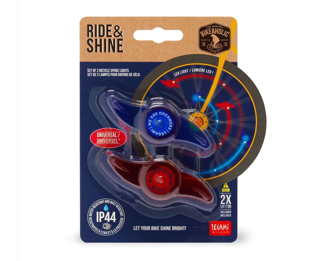 Conjunto de 2 luzes LED para rádios de bicicletas espaciais