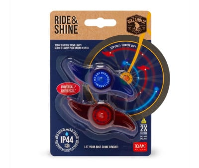 Conjunto de 2 luzes LED para rádios de bicicletas espaciais
