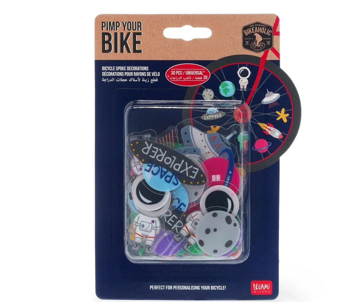 30 Decorazioni Raggi Bicicletta Space