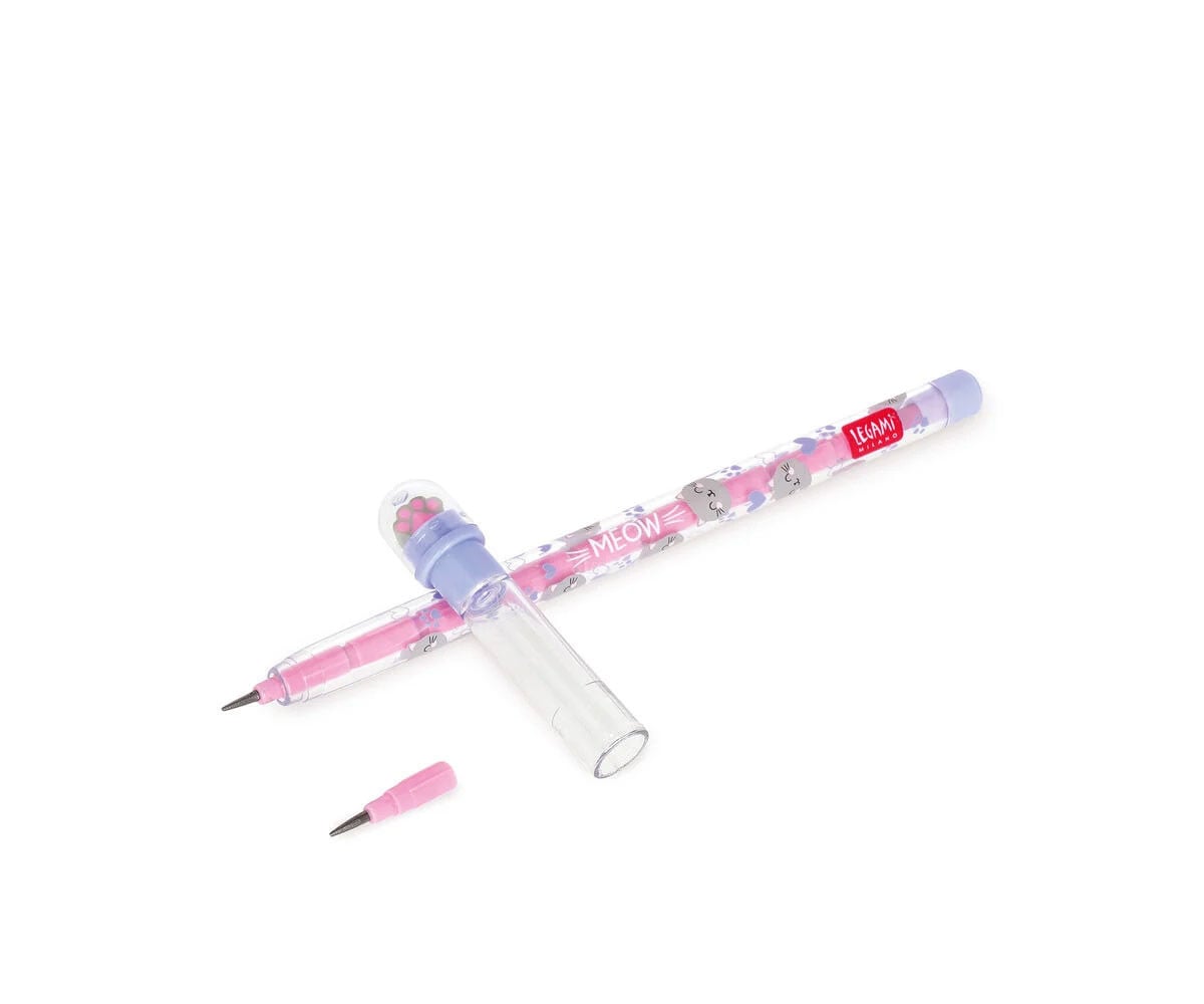 Portamine Impilabile Kitty con Gomma