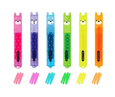 Set de 6 Mini Subrayadores Highighters Teddy Bear