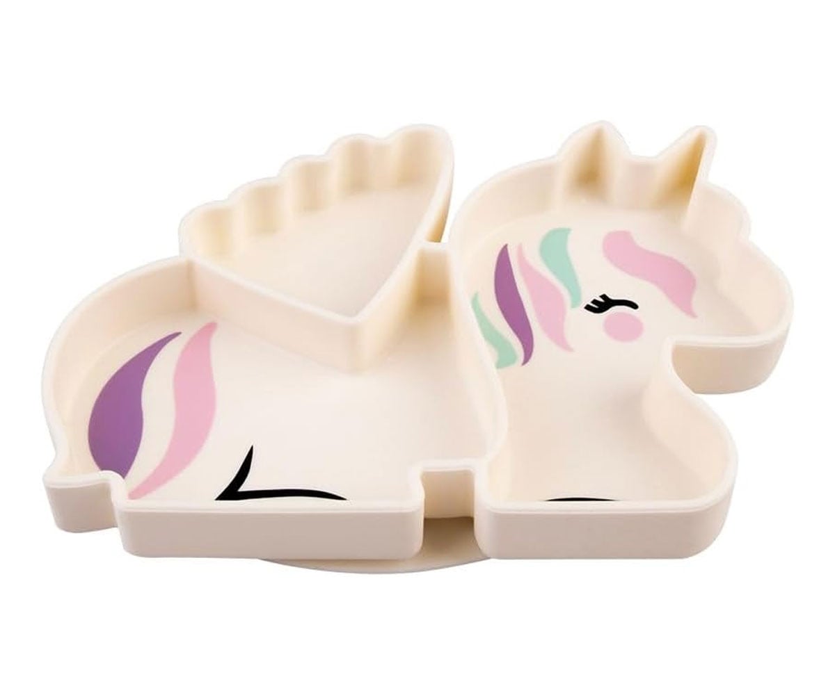 Piatto Silicone Unicorn con Ventosa
