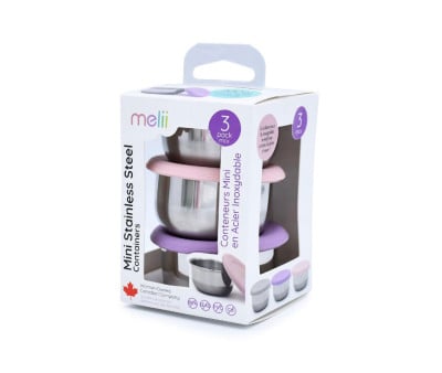 Conjunto de 3 mini recipientes para alimentos 89 ml