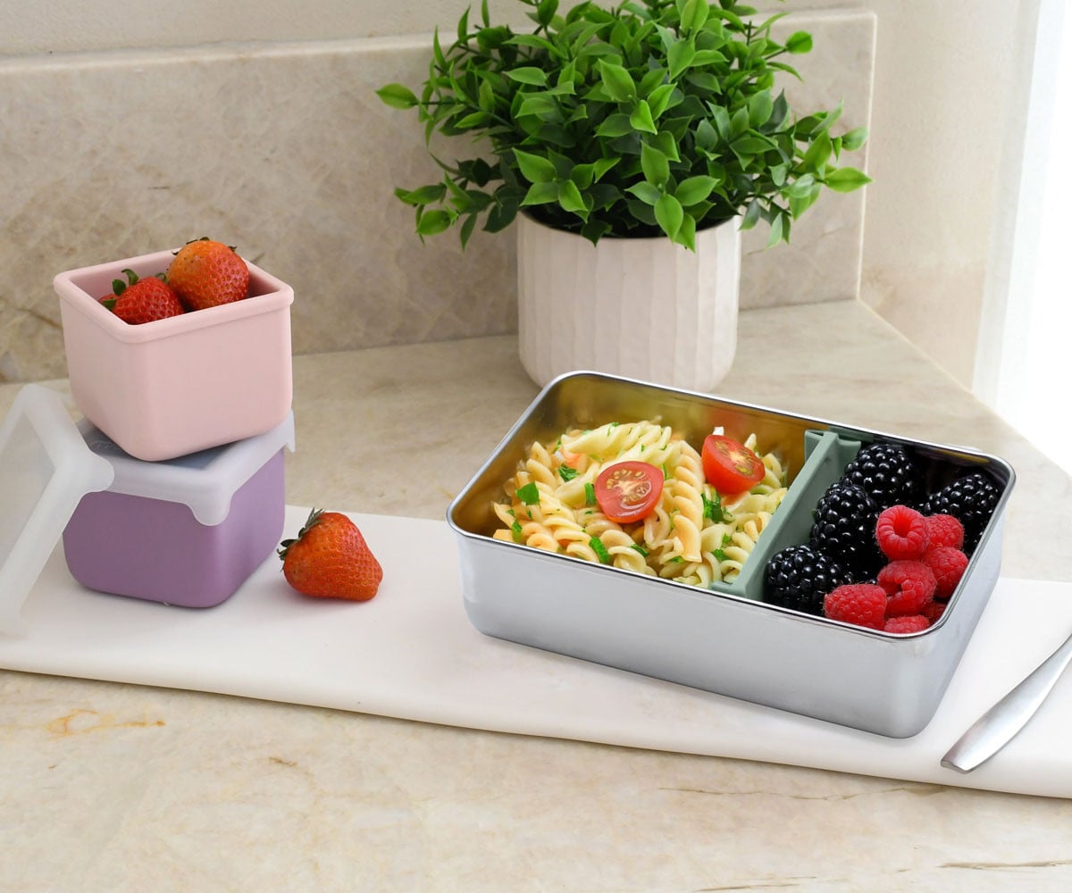 Caixa Bento de aço inoxidável Rosa