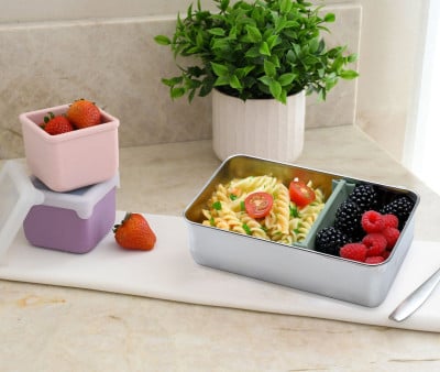 Caixa Bento de aço inoxidável Rosa