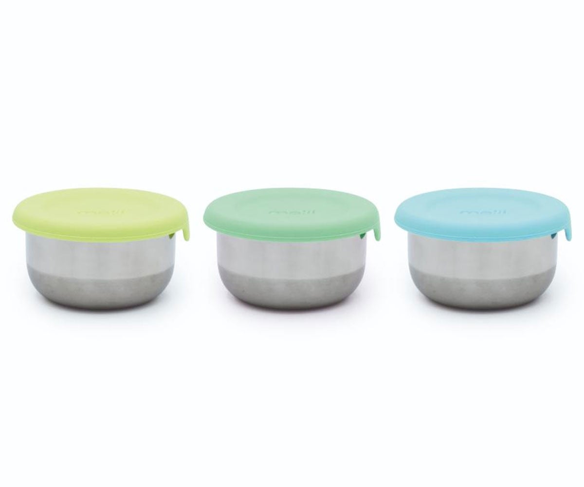 Set 3 Mini Contenitori Acciaio Inox 89ml Pastello