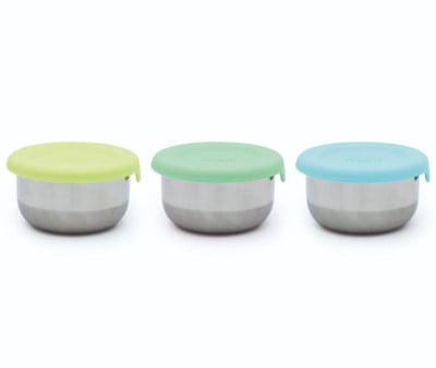 Set 3 Mini Contenitori Acciaio Inox 89ml Pastello