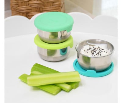 Set 3 Mini Contenitori Acciaio Inox 89ml Pastello