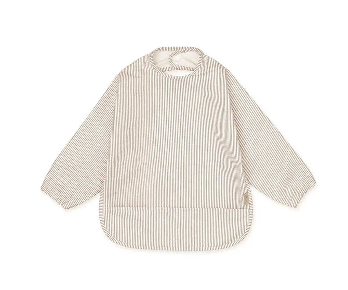 Baberos con Mangas Classic Stripes Camel