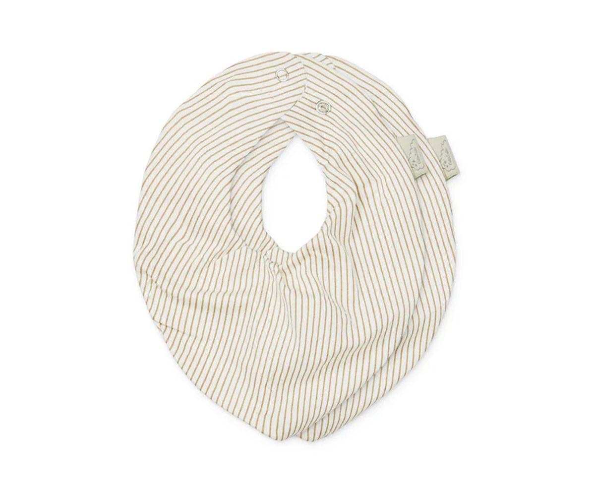 2 Bavoirs Bandana Classic Stripes Camel