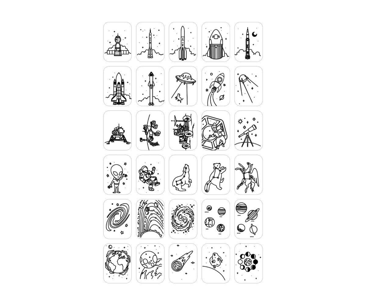 Recharges pour KidyDraw Mini Galaxie et Dinosaures