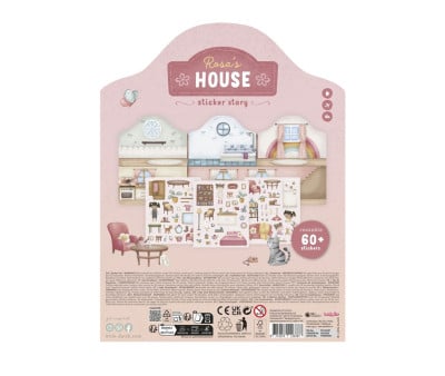Pegatinas Reutilizables House Rosa