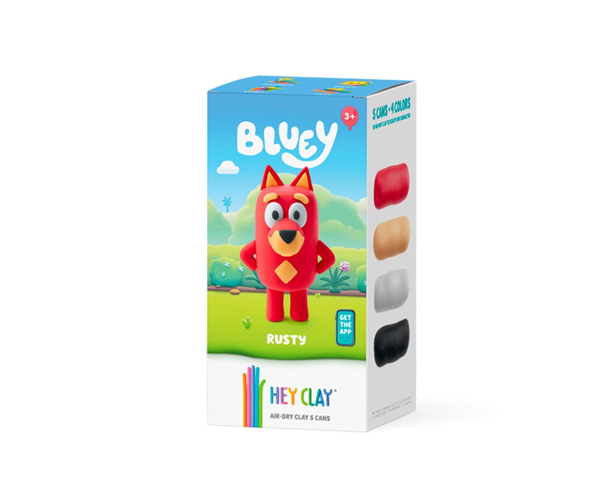Plasticina interativa Bluey Rusty (5 cores)