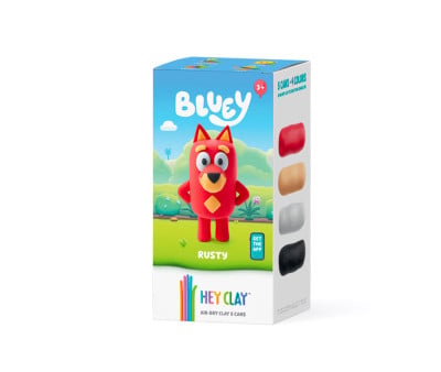 Plasticina interativa Bluey Rusty (5 cores)