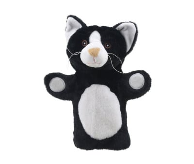 Black and White Cat Eco Puppet 