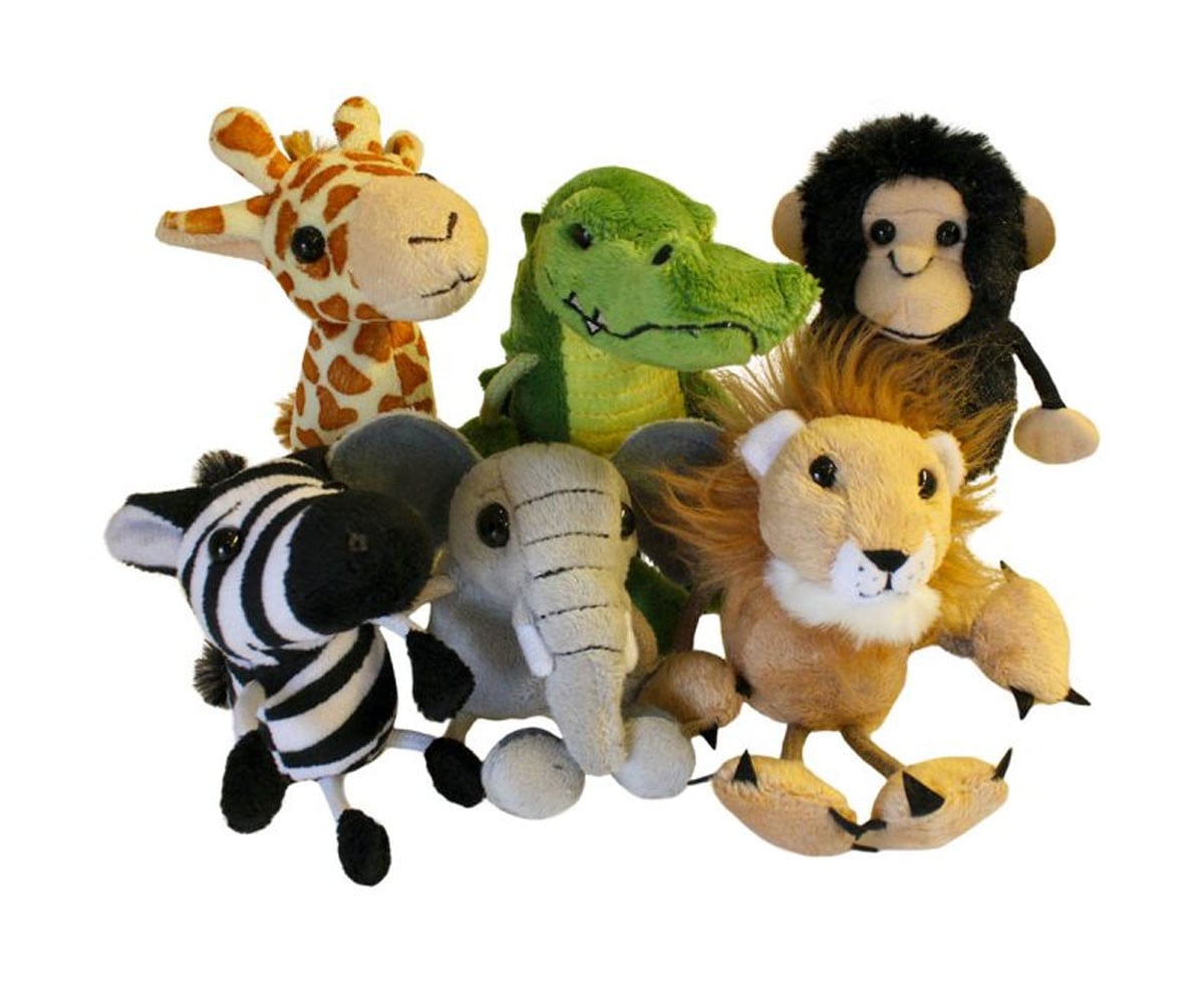 Set 6 Marionette da Dito Animali Africani