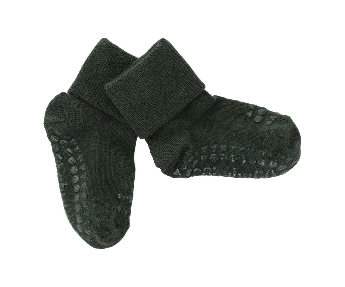 Meias antiderrapantes de bambu Forest Green