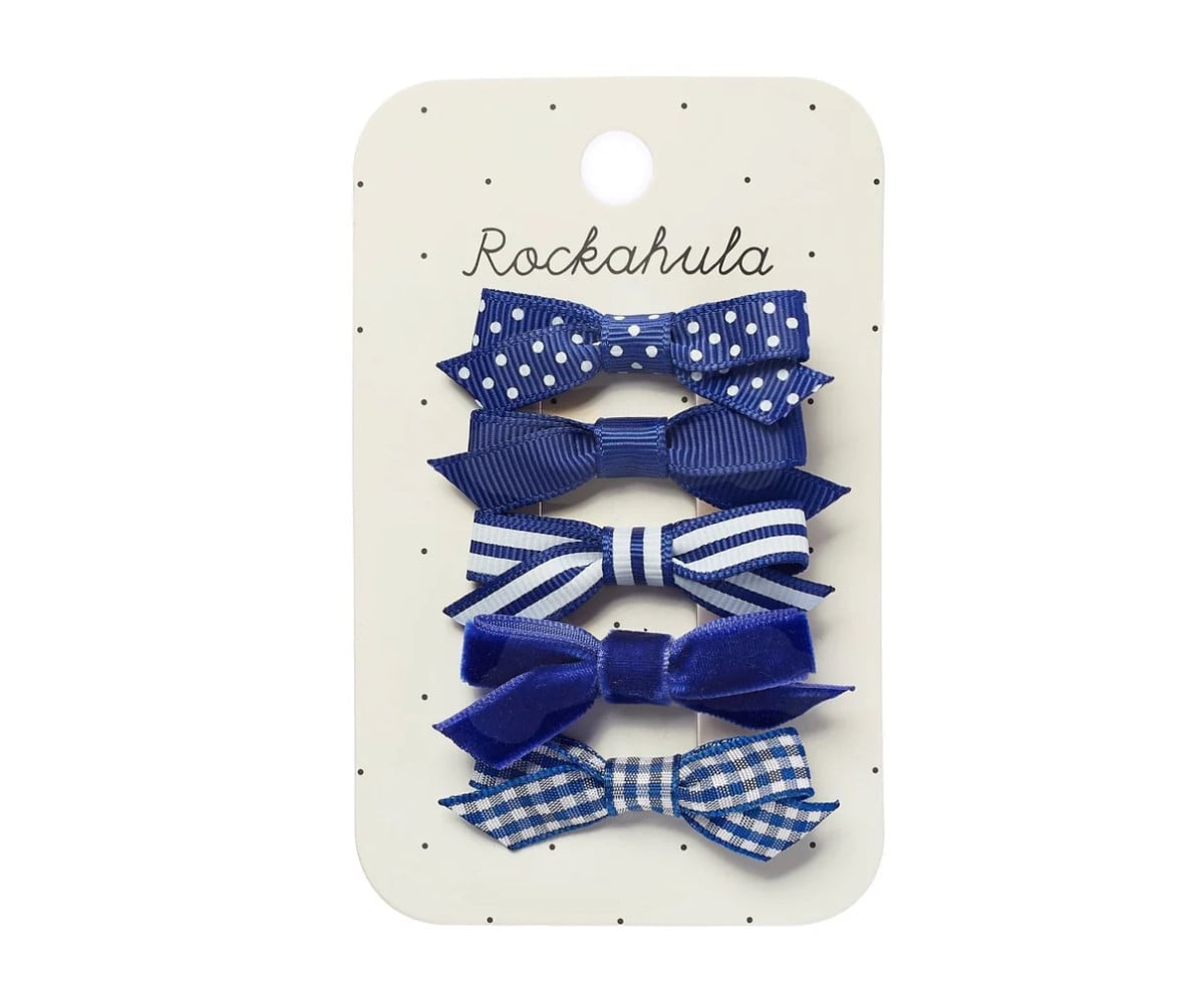 5 Blue Hair Clip School