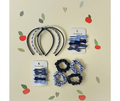 5 Blue Hair Clip School