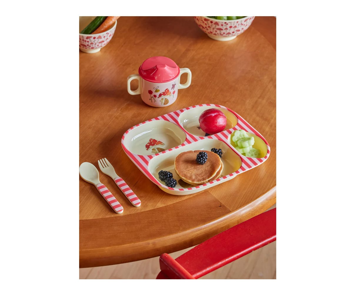 Set de Vaisselle Enfant 4 Pièces Forest Pink