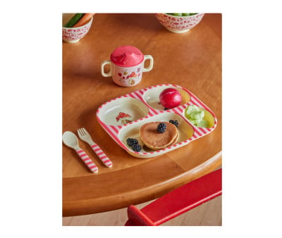 Set de Vaisselle Enfant 4 Pièces Forest Pink