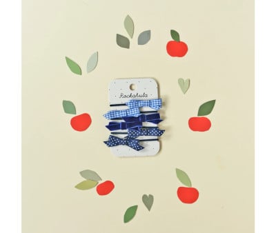 6 School Blue Hair Ties