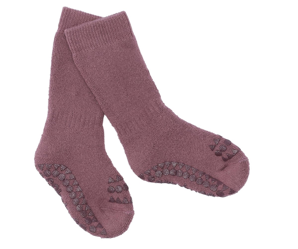 Meias antiderrapantes Terry Algodão Orgánico Misty Plum