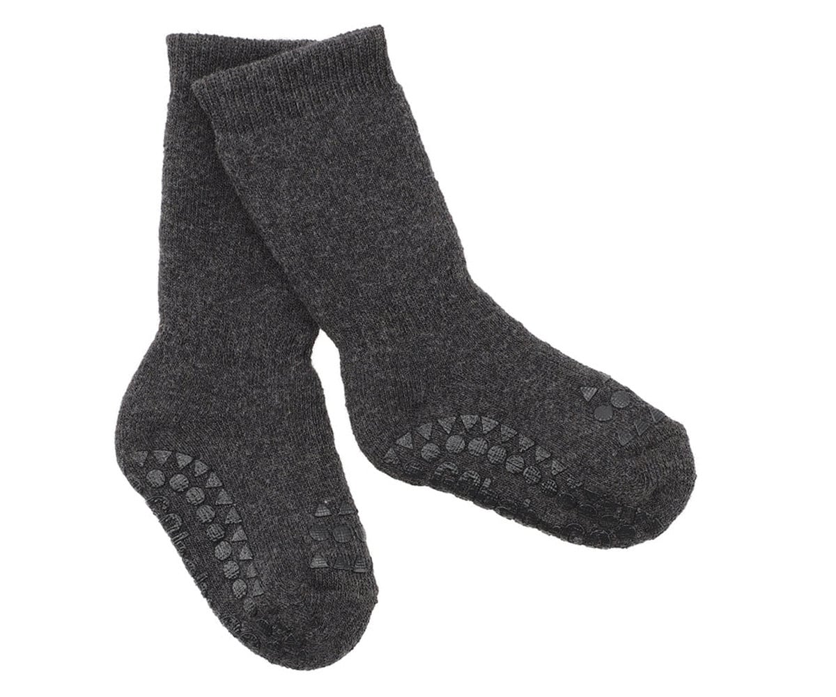 Meias antiderrapantes de algodão Orgánico Grey Melange