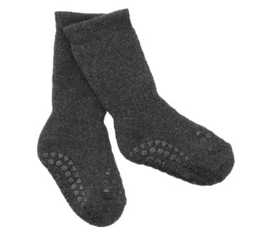 Calzine Antiscivolo Cotone Organico Dark Grey Melange