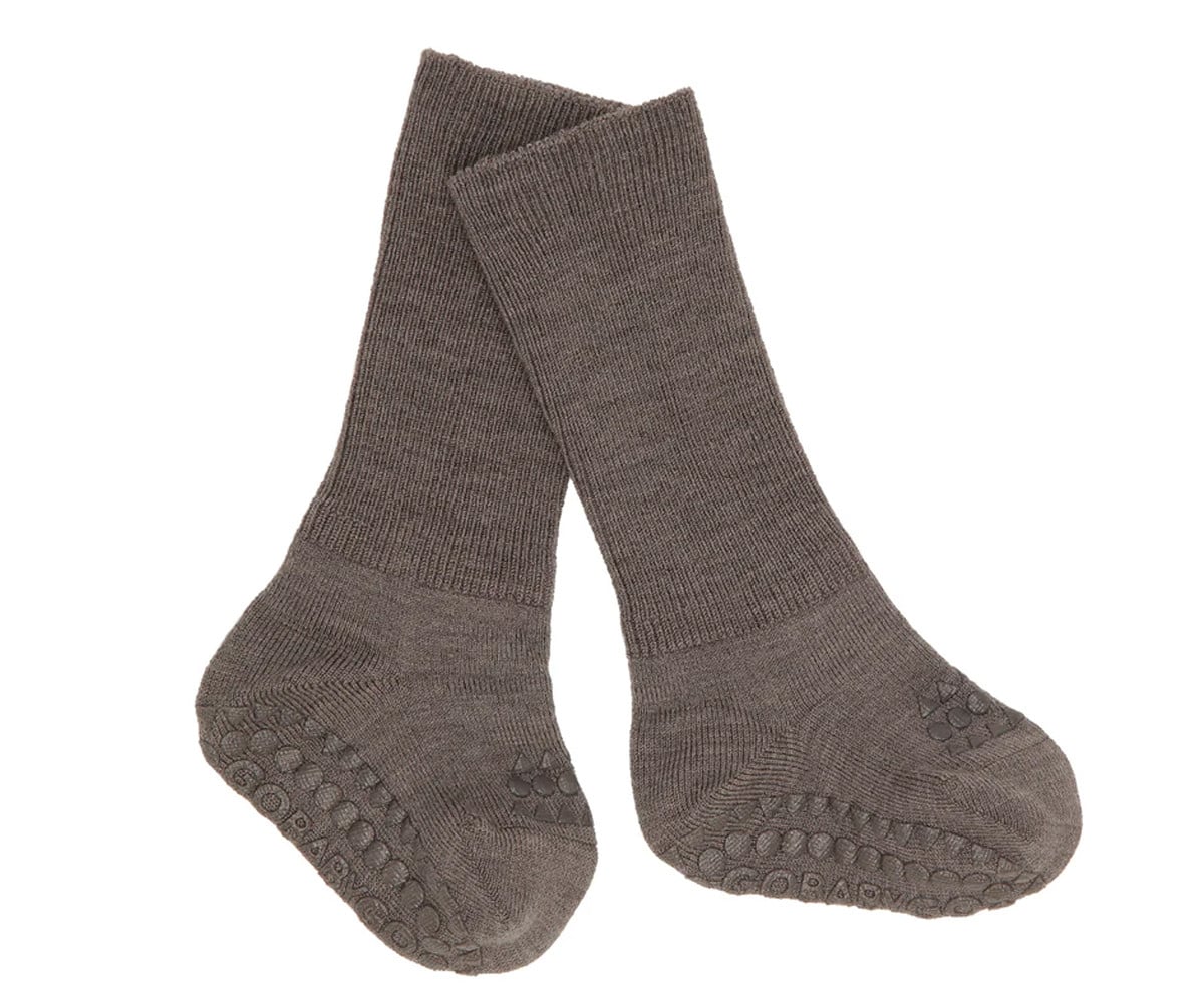 Calcetines Suela Antideslizante Lana Merino Brown Melange