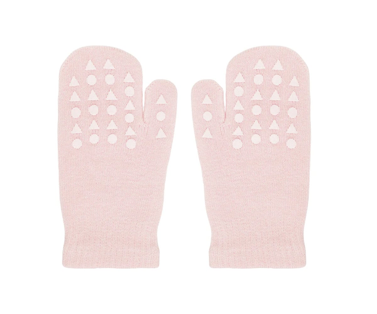 Luvas antiderrapantes de algodão orgânico Soft Pink