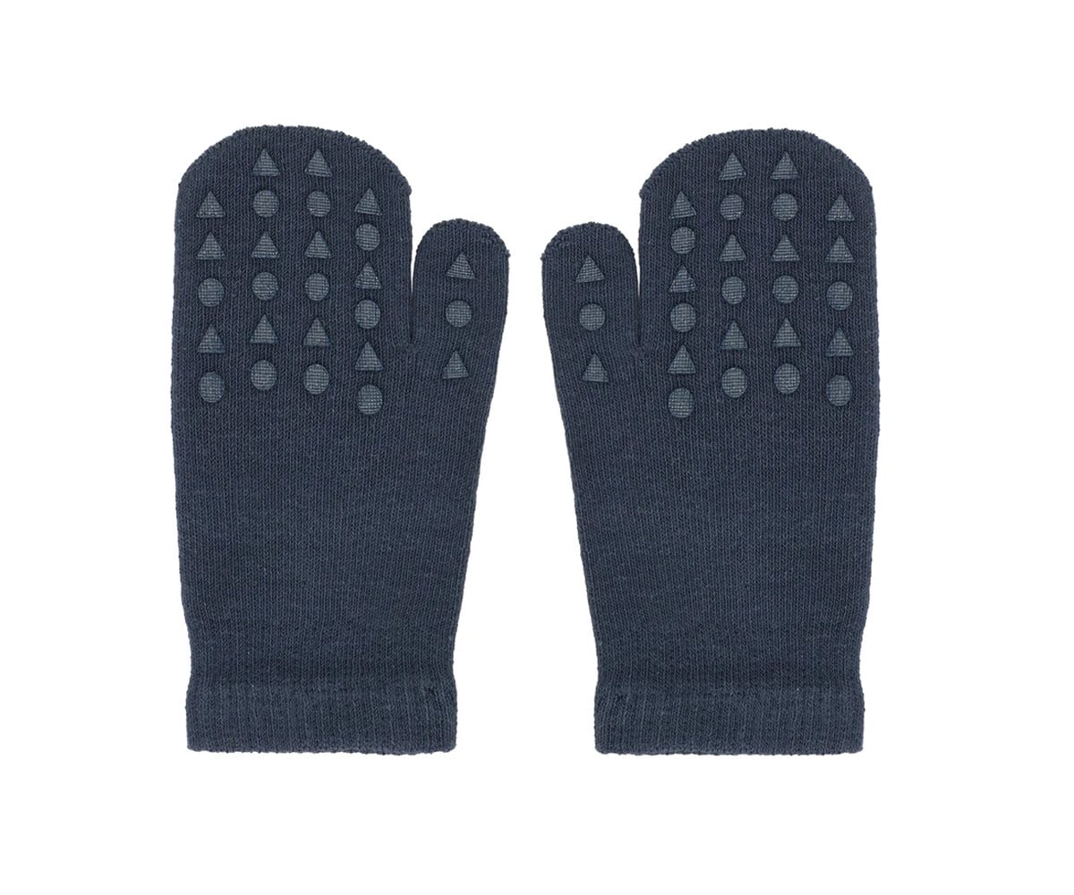 Luvas antiderrapantes de algodão orgânico Navy Blue