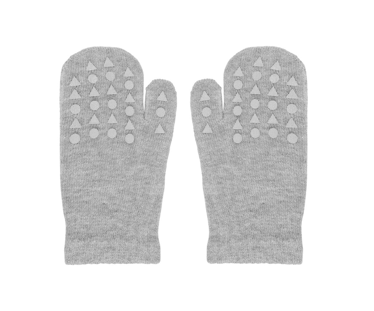 Luvas antiderrapantes de algodão orgânico Grey Melagne
