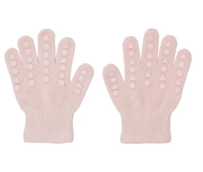 Gants Antidérapants en Laine Mérinos Soft Pink