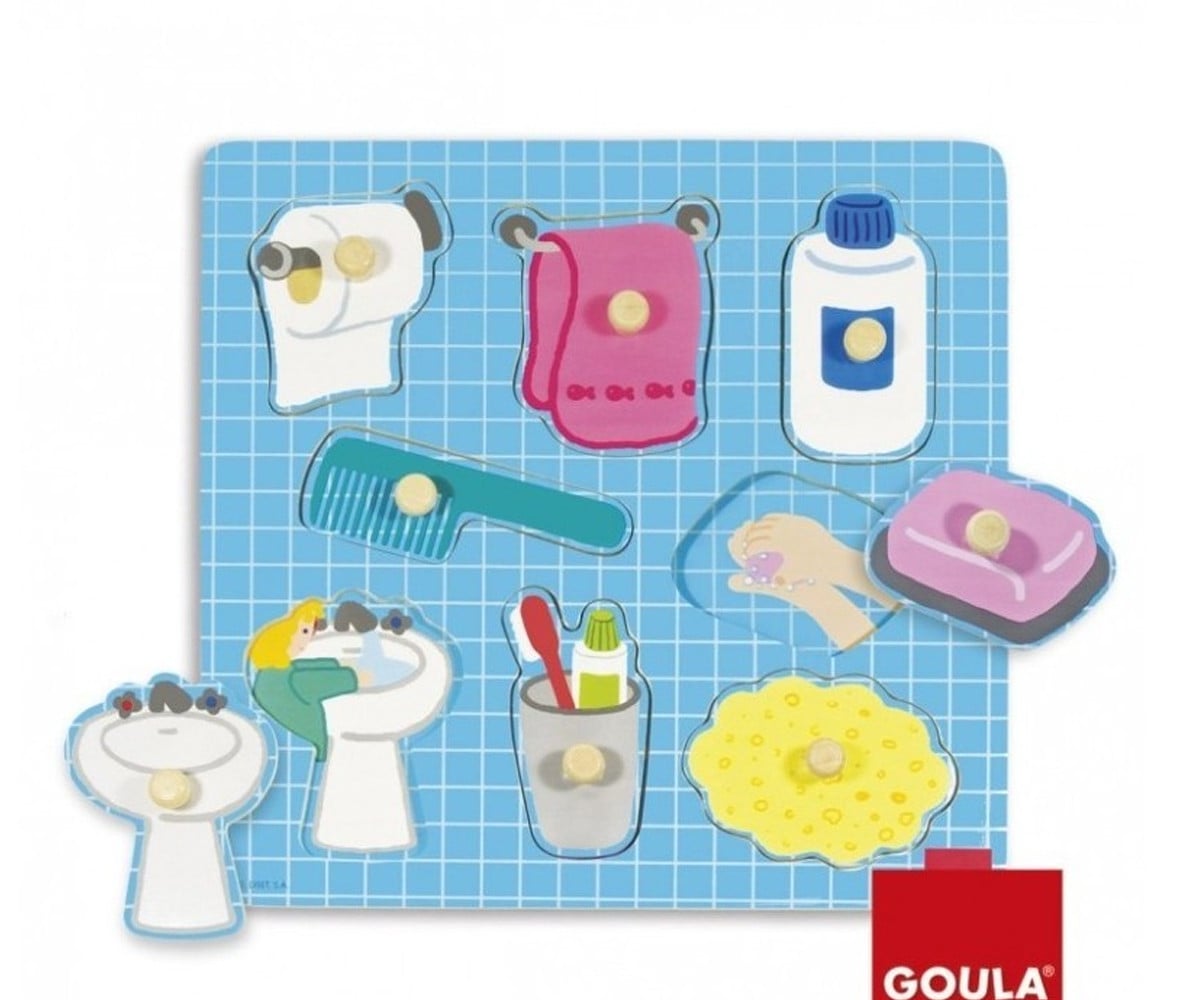 Puzzle Incastro Legno Bagno