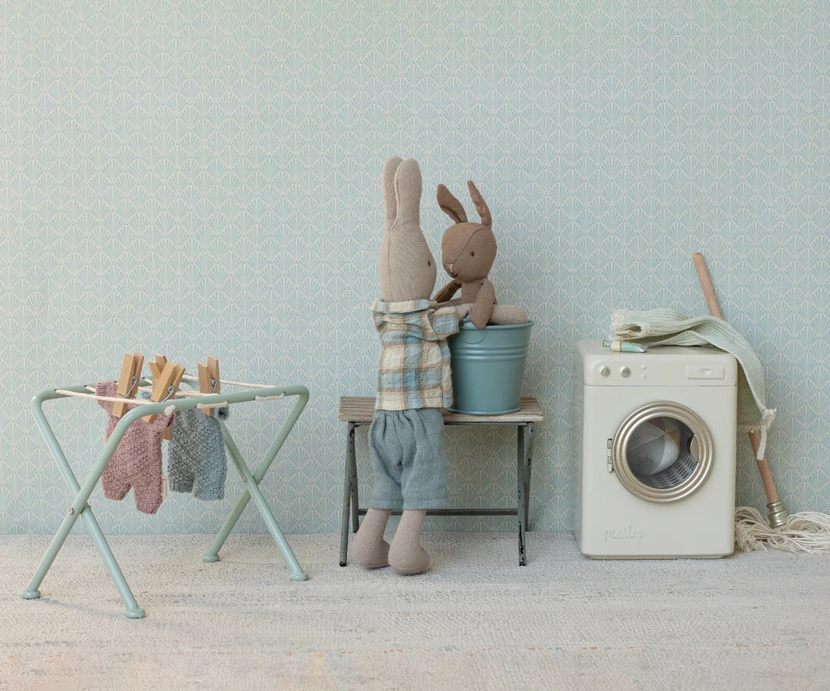Coniglio Maileg Rabbit Micro con Tutina Azzurro